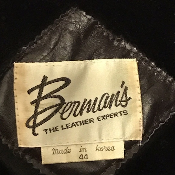 Vintage Berman's Brown Leather Coat Men's Sz 44 - Picture 2 of 8